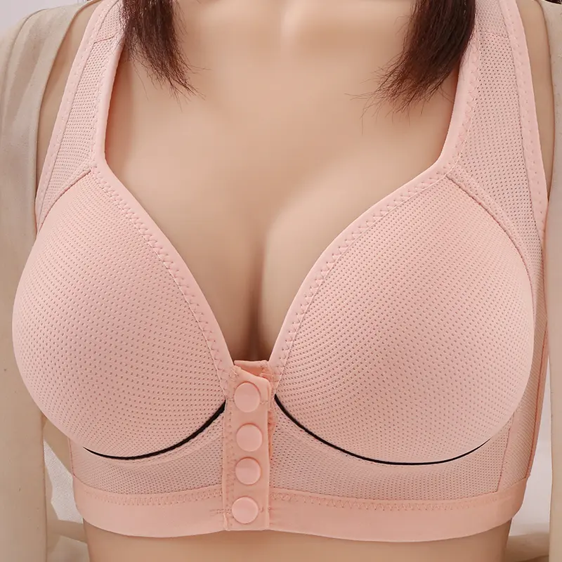 Áo Ngực Cao Cấp, Cúp Cố Định Khóa Trước, Mỏng, Ngoại Cỡ, Kiểu Đẩy Lên, Thoáng Khí, Thích Hợp Cho Mẹ, Đồ Lót Không Gọng 5