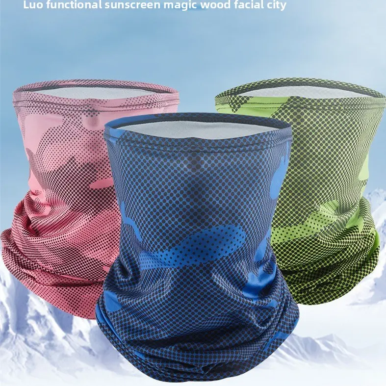Outdoor Cycling Ice Silk Face Mask Sports Sun Protection Headscarf Neck and Face Guard Multi-functional Headscarf Fishing Mountaineering Mask