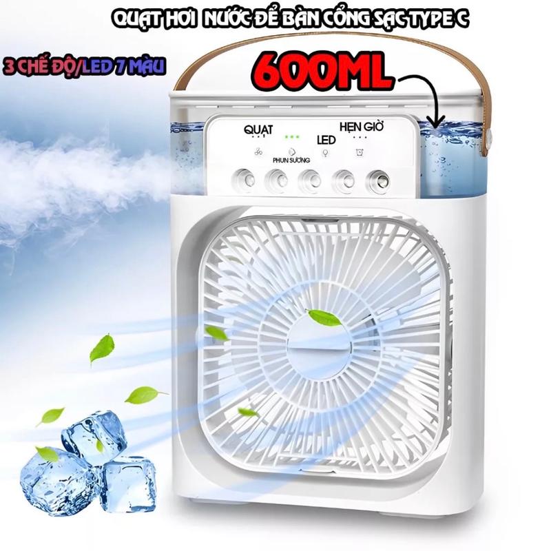 ( HÀNG LOẠI 1 - ĐÃ KTRA HÀNG TRƯỚC KHI GỬI )  Quạt hơi nước mini KO GIOĂNG Màu  TRẮNG , ko tích điện