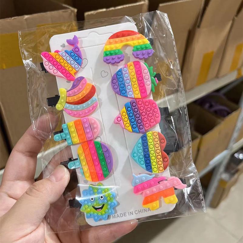 Product Introduction of Korean Style Super Cute Children Barrettes Girls Baby Ice Cream Does Not Hurt Hair Duckbill Clip Little Clip Hairpin Bang Clip Women 9