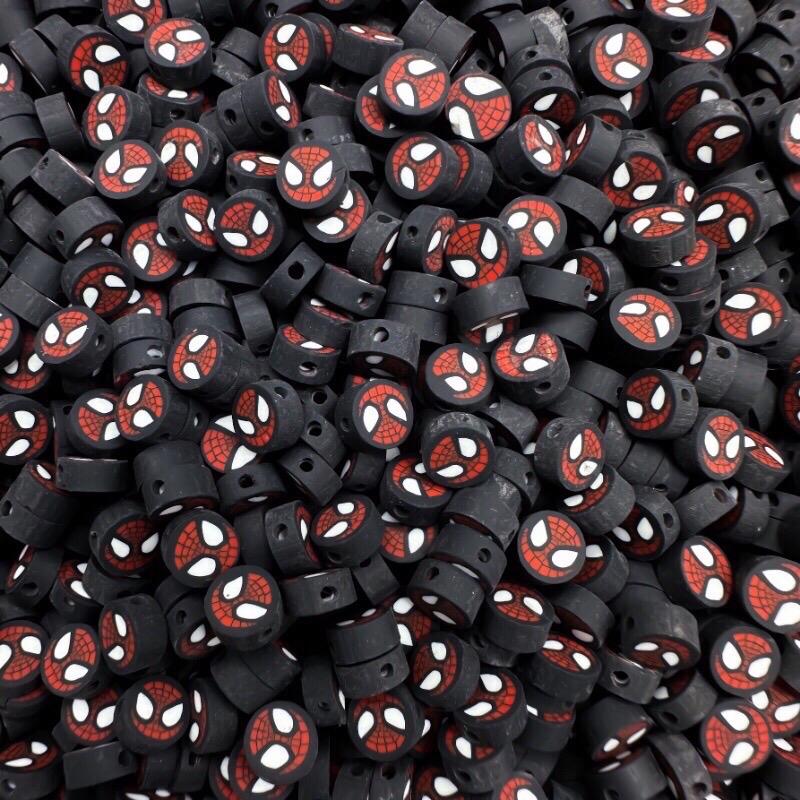 10pcs/pack Manik Polymer Clay Untuk Perhiasan Superhero Marvel Gwen Miles Spiderman 0