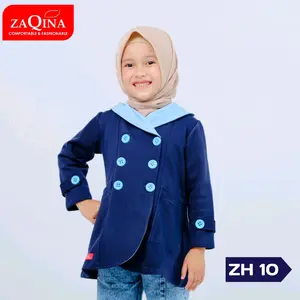 Jaket Anak Perempuan Tebal Hoodie Zaqina Hoodie Navy ZH10