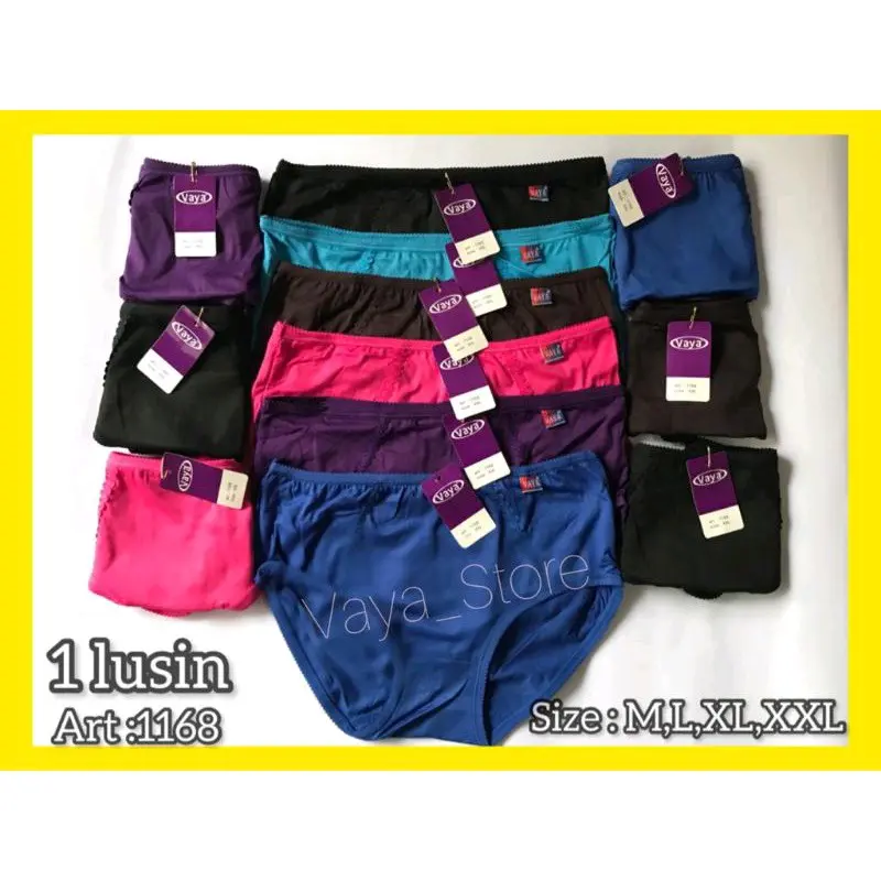 ( ISI 3 PC,6 PC, 12 PC ) CELANA DALAM MERK VAYA 1168 Katun | celana dalam vaya 3 pc 6 pc 12 pc Art Lembut
