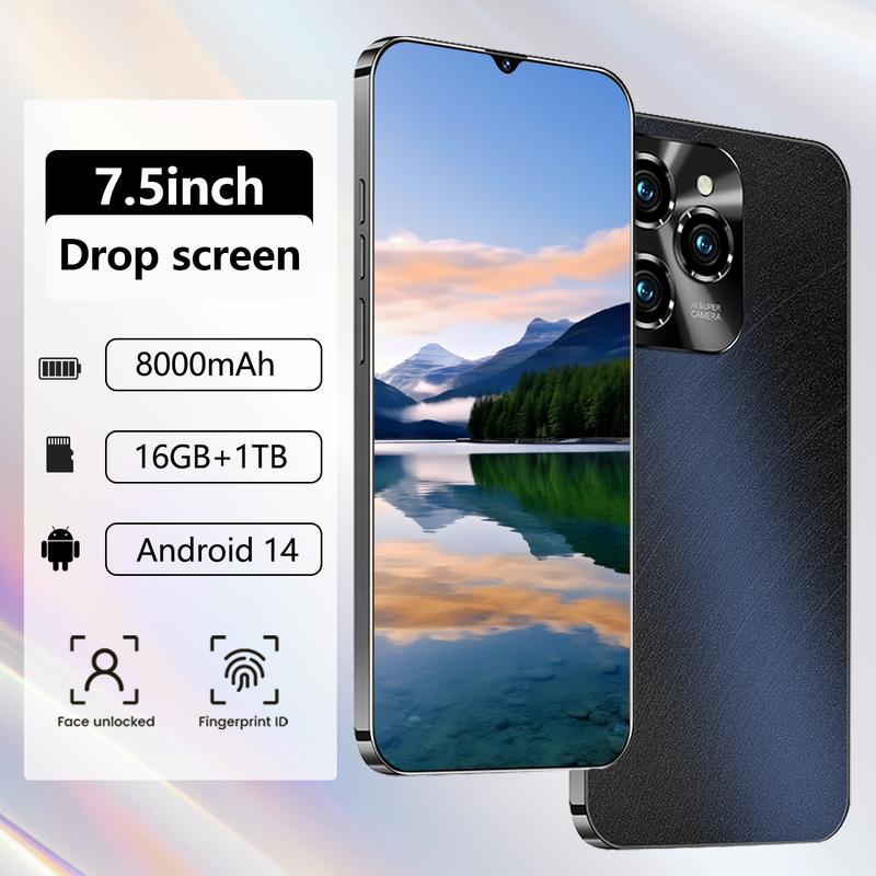 [ Sản phẩm mới năm 2025 ] Mới đến HOT 40 PRO Ultra 7.5 inch toàn màn hình ORI 16GB + 1TB 8000mAh Sạc nhanh Android14.0 72MP + 108MP Face ID 4G / 5G Thẻ kép WIFI SIM có thể trả góp COD 0