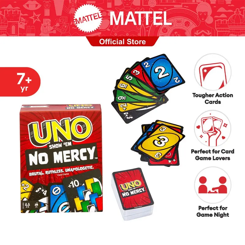 UNO Show 'em No Mercy HWV18 Unyielding UNO Pok é mon Card Game UNOxPok é mon Co branded Card Fantasy Linkage Board Game