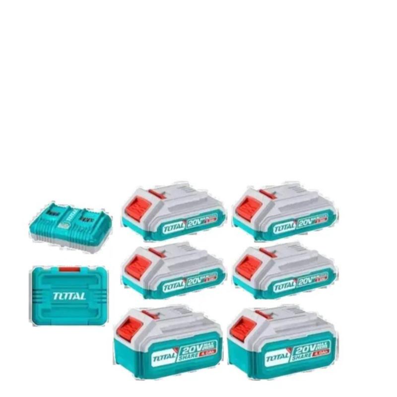 TOTAL bộ sạc đôi 20V 2AH & 4AH TOSLI230701 lẻ từng món