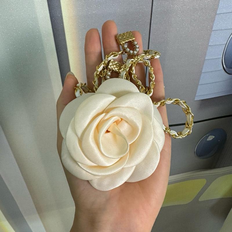  Thắt lưng dây xích hoa hồng vải  bông to 8-9cm  . Phụ Kiện thời trang 