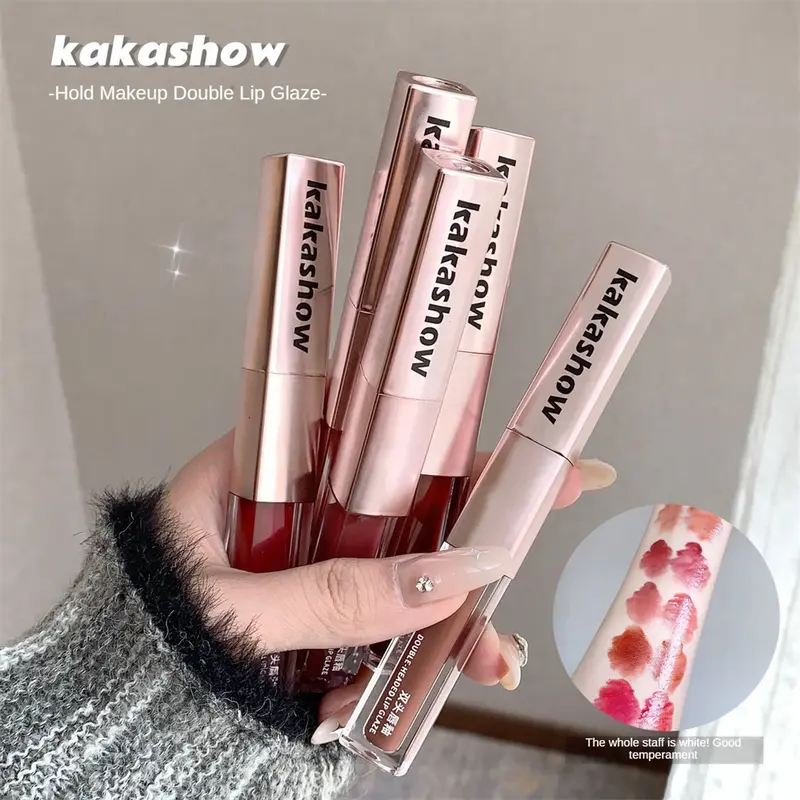 Son Môi Lì, Kakashow, Son Kem Hai Đầu, Lâu Trôi, Nhung Sương Mềm, Lì, Tự Nhiên, Mịn Màng, Nhẹ, Son Bóng Nước, Không Thấm Nước, Không Dễ Cởi Trang Điểm, Không Khô, Cốc Không Dính, Giá Cả Phải Chăng, Mỹ Phẩm 5