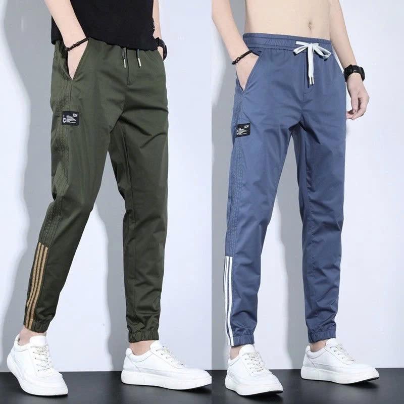 Quần kaki Jogger Nam Cạp Chun Kẻ Sọc 2 Bên Cực Đẹp