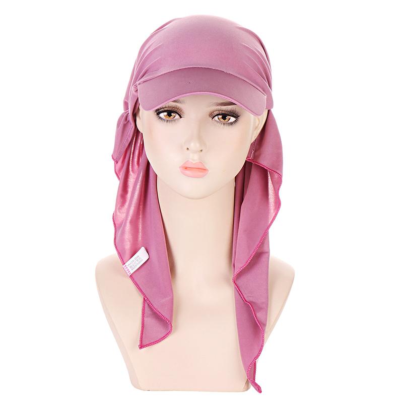 Product Introduction of Women's Cap Solid Color Headscarf Muslim Multicolor Hijab Baseball Cap Classic Turban Hat Fashion Women Outdoor Islamic Instant Hijabs Caps Sun Hats 37