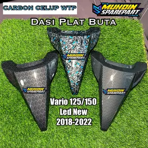 Dasi Plat Buta Vario 125/150 Led New Gen 1 2018/2019/2020 sampai 2022 Carbon Celup Wtp Forged
