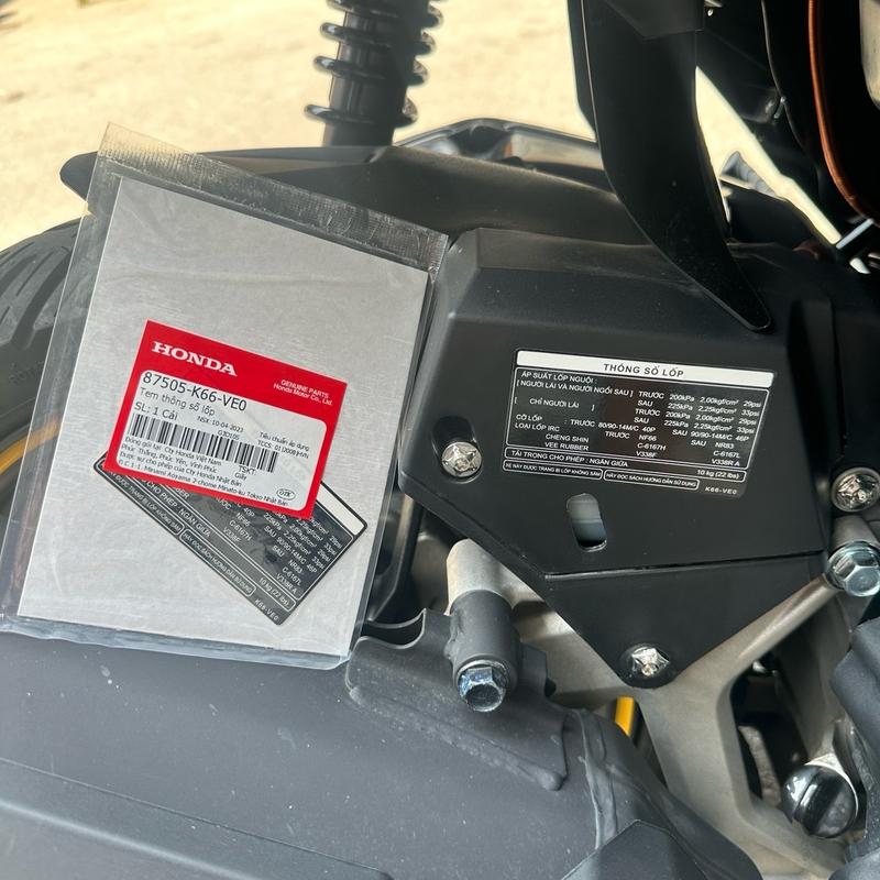 Tem thông số lốp xe Air Blade các đời, dán cho Vario 125/150 NHÃN DÁN DECAL xemay phụ kiện crom