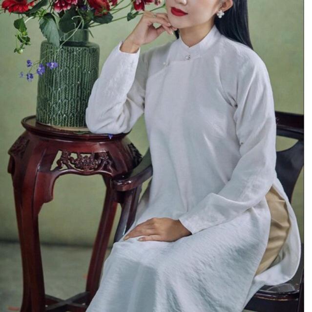 set ngũ thân trắng vải đũi kèm quần Nữ Women Kem Áo 0