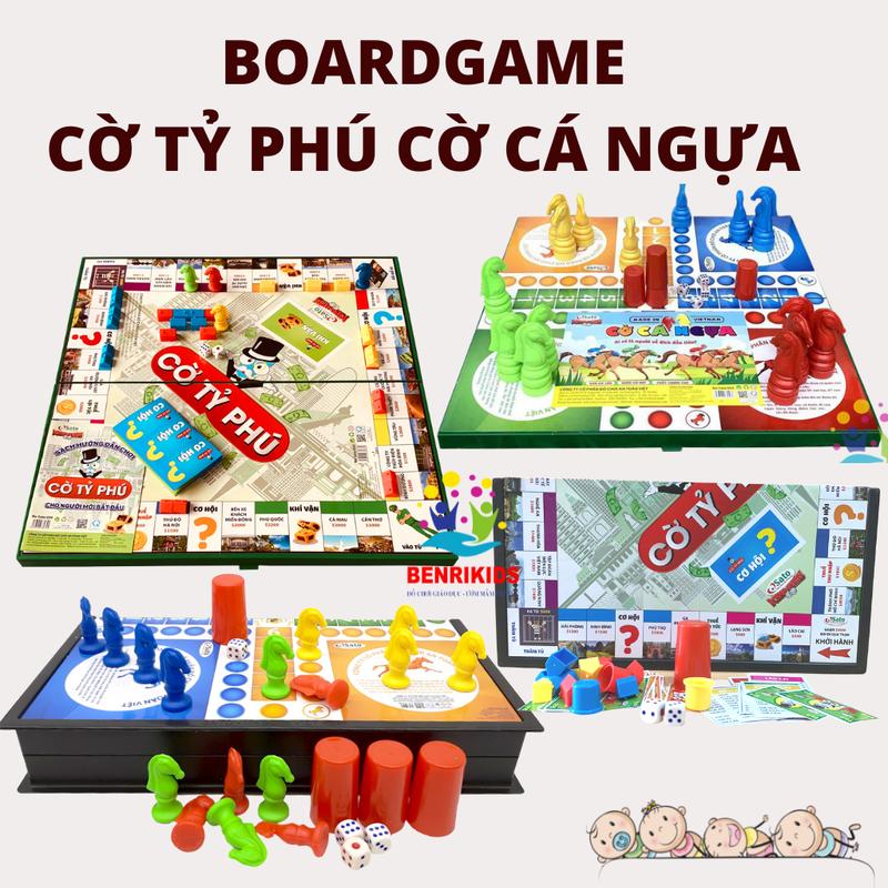 Bộ Cờ Tỷ Phú Việt Nam Và Cờ Cá Ngựa Đồ Chơi BoardGame Vui Nhộn Cho Gia Đình