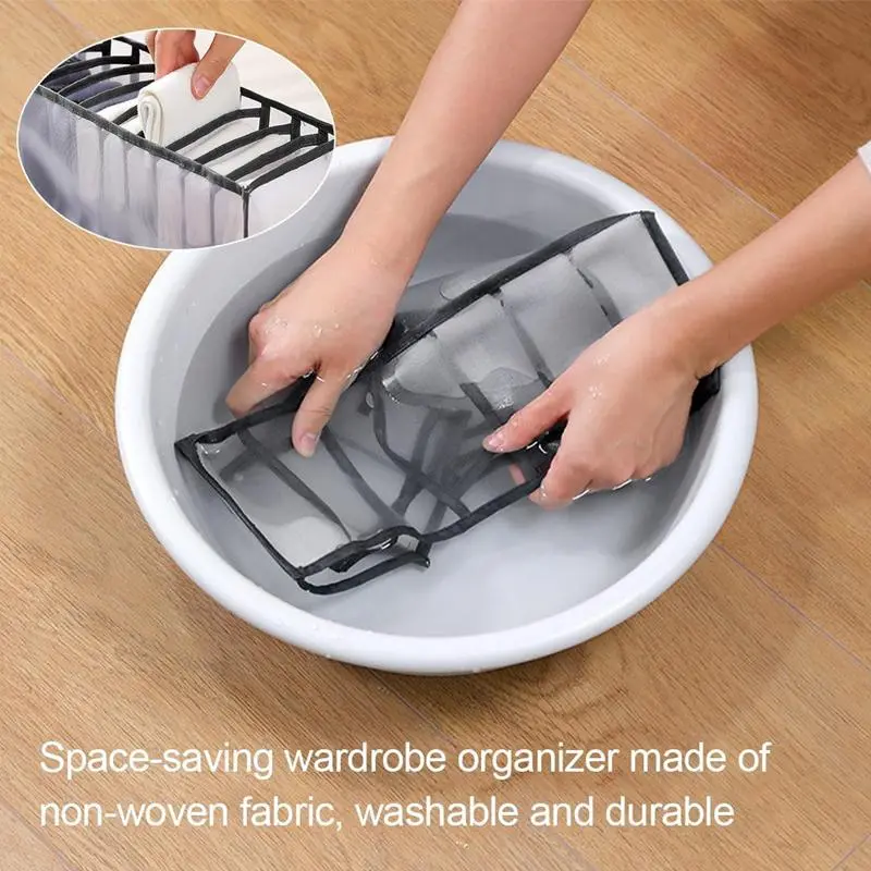 Foldable Mesh Drawer Storage Box, 5 Counts/set Underwear & Socks & Ties Storage Box, Breathable Storage Box for Home Bedroom Wardrobe, Bra 6