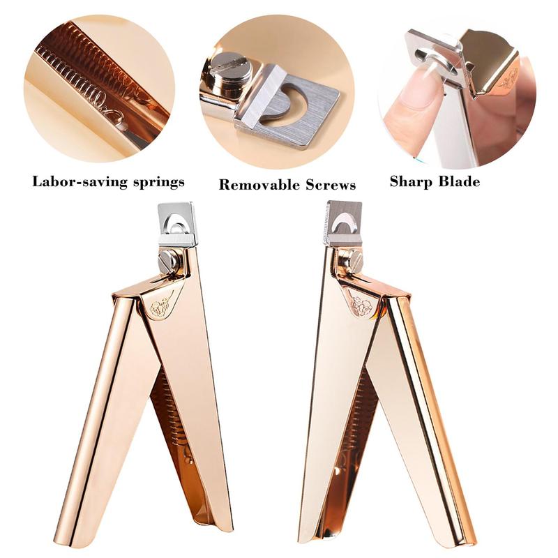 Stainless Steel Nail Trimmer Kit, 1 Count Nail Cutters for Nail Tips Cutter with 10pcs Length Measurement, Adjustable Trimmer for Salon Home Art, Valentine's Day Gift 3