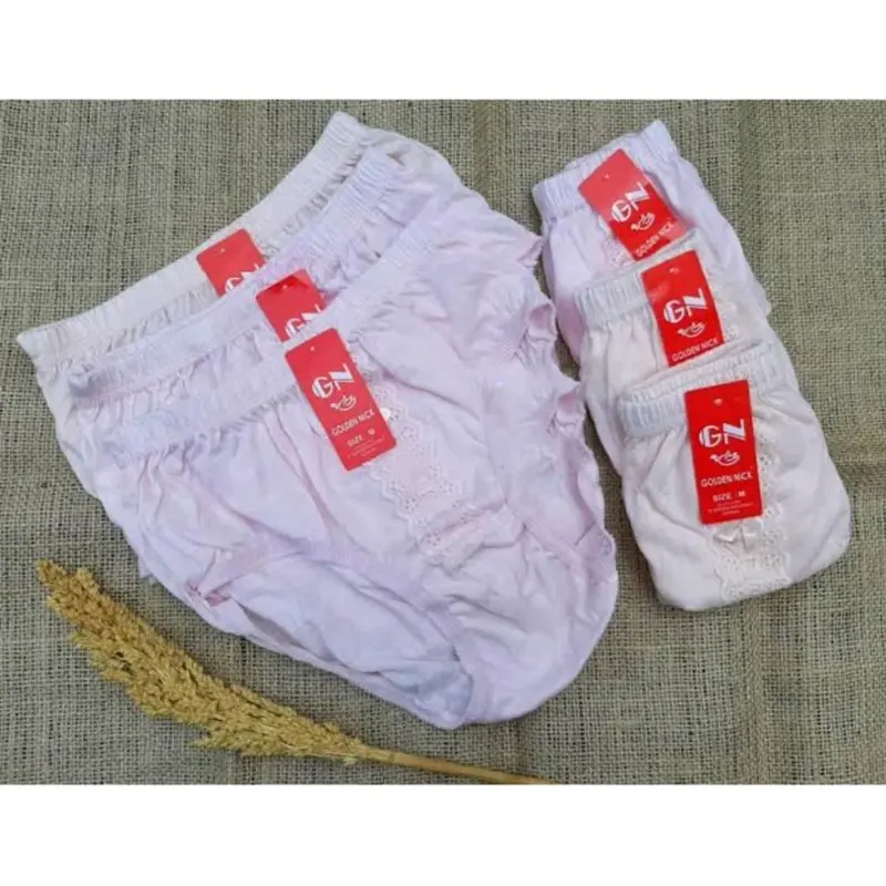 Grosir 12Pcs / 1Lusin - Celana Dalam CD Wanita Dewasa Katun Merk Golden Nick Renda - M L XL XXL 0