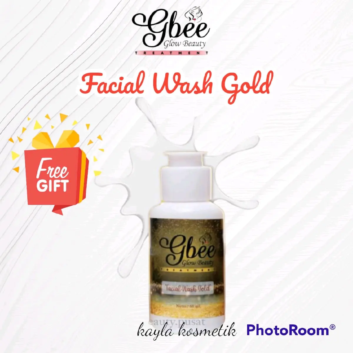 Facial Wash GOLD Gbee Glow Beauty / BPOM / COD / Free Gift