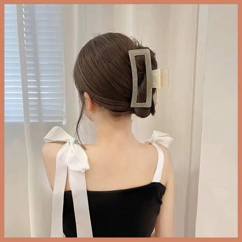 Kẹp Acrylic Trong Suốt Hình Vuông, Cỡ Lớn Móng Vuốt 12cm, Màu Thạch, Thời Trang, Phụ Kiện Tóc Bắt Mắt Women Nữ 6