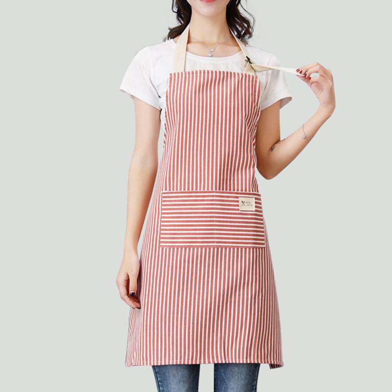 Product Introduction of Kitchen Apron Oil-proof Striped Japanese Aprons For Restaurant Work Chef Waiter Adjustable Size Household Kitchen Accessories Cleaning Cooking Baking Apron 18
