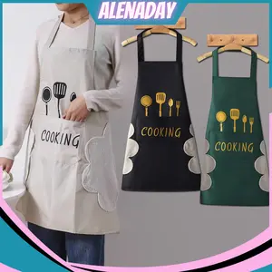 ALENADAY Celemek Masak Kain Plastik Anti Air Apron Masak Anti Basah Premium Bahan Tebal CLM01