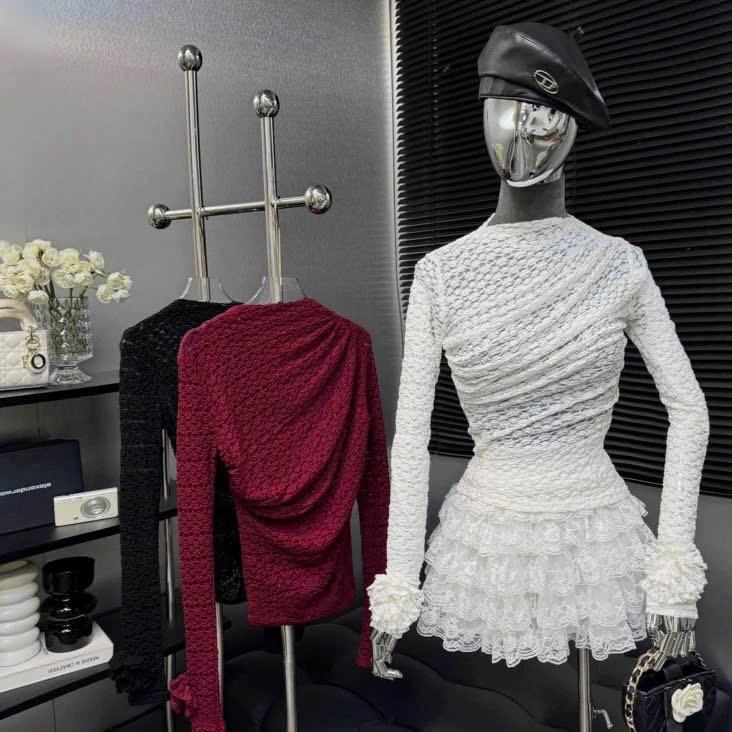 Áo Ren Nữ Xuyên Thấu 1 Lớp Form Co Giãn D9