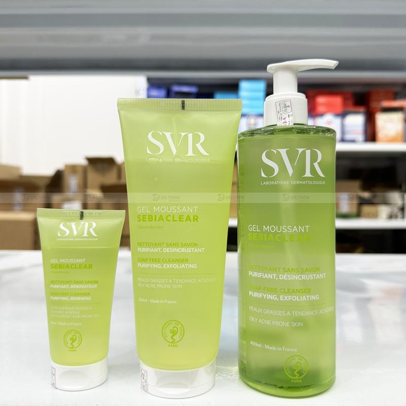 Sữa Rửa Mặt SVR Cho Da Dầu Mụn - SVR Sebiaclear Gel Moussant 55ml-200ml-400ml Loại Bỏ Tế Bào Da Chết SRM - Dr Thêm 6
