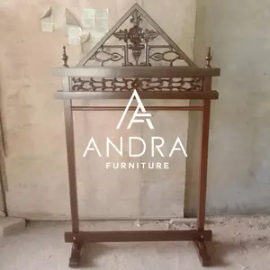 gawangan kain gawangan baju ukir unik klasik gantungan kayu jati GR4