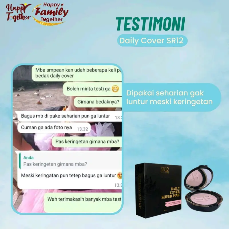 (FREE GIFT) TERLARISS BEDAK PADAT  DAILY COVER BEIGE SR12 Tahan Lama Tahan Lama Kontrol Minyak High Coverage Hidrasi Soft Focus Tahan Lama Bedak waterproof Tahan Lama Anti Air Glowing Medium Coverage High Coverage Tahan Lama Hidrasi Soft Focus 8