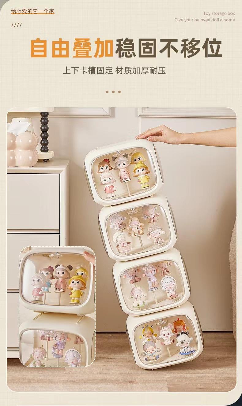 Product Introduction of Blind Box Figurine Storage Box with Light Desktop Display Stand Acrylic Cartoon Plastic Space Capsule 5
