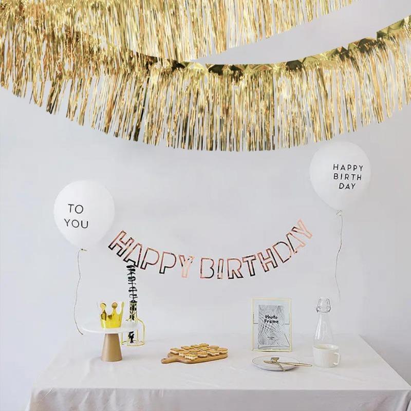Product Introduction of 300cm Shiny Plastic Decorate Tassels Wedding Banquet Birthday Party Wall Backdrop Streamers Decoration Festive Home Supplies 8