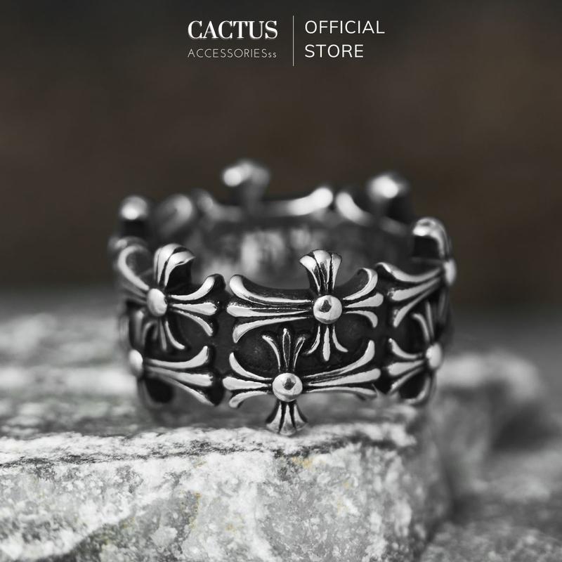 NHẪN CHROME HEART THÉP TITAN KHÔNG GỈ N046 Women Nữ Women Nữ