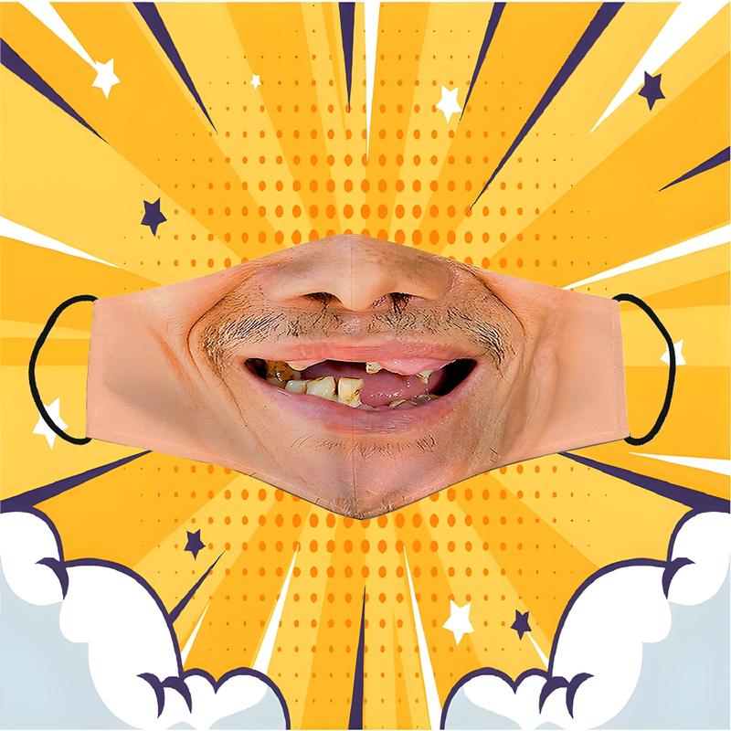 Khẩu Trang Sún Răng Râu Ria Cười Hài Hước Dành Cho Nam Và Nữ Accessories Cua Phụ Kiện Cài Tóc