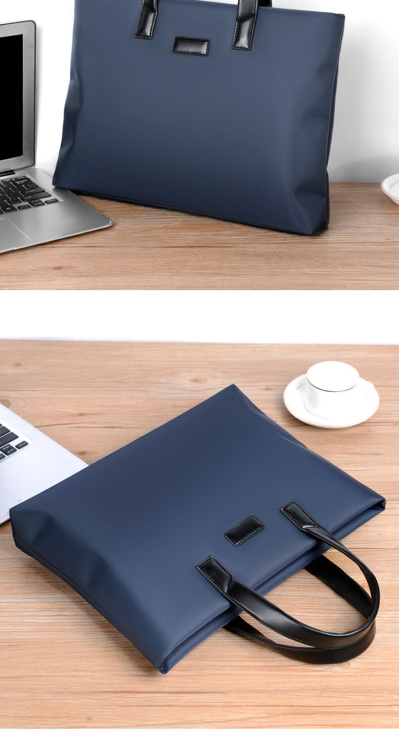Product Introduction of New Fashion Handheld Briefcase Simple College Student Notebook Bag Business Laptop Bag Men's Briefcase 14