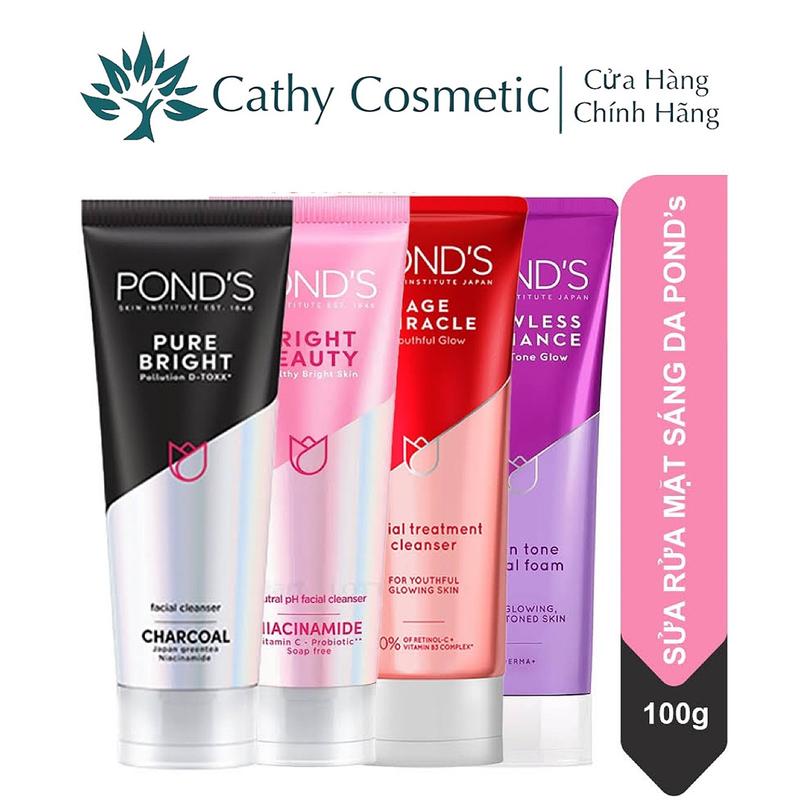 Sữa Rửa Mặt Sáng Da- Ngừa Mụn- Sạch Sâu Pond Skincare Nữ Dưỡng Ẩm Da Làm Đẹp Da _