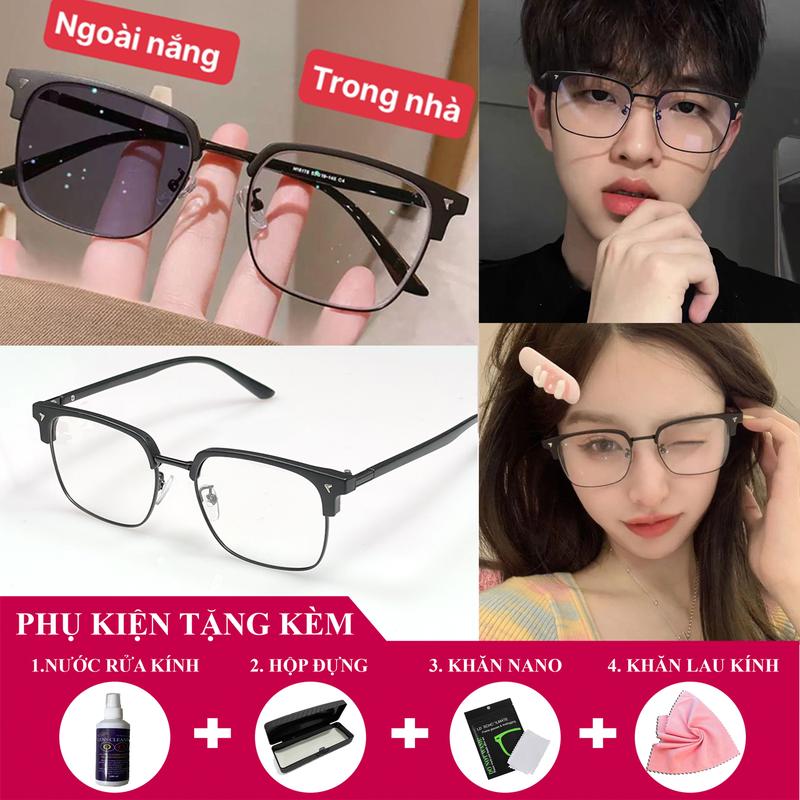 Mắt kính đổi màu tổng tài nam nữ phong cách thời trang