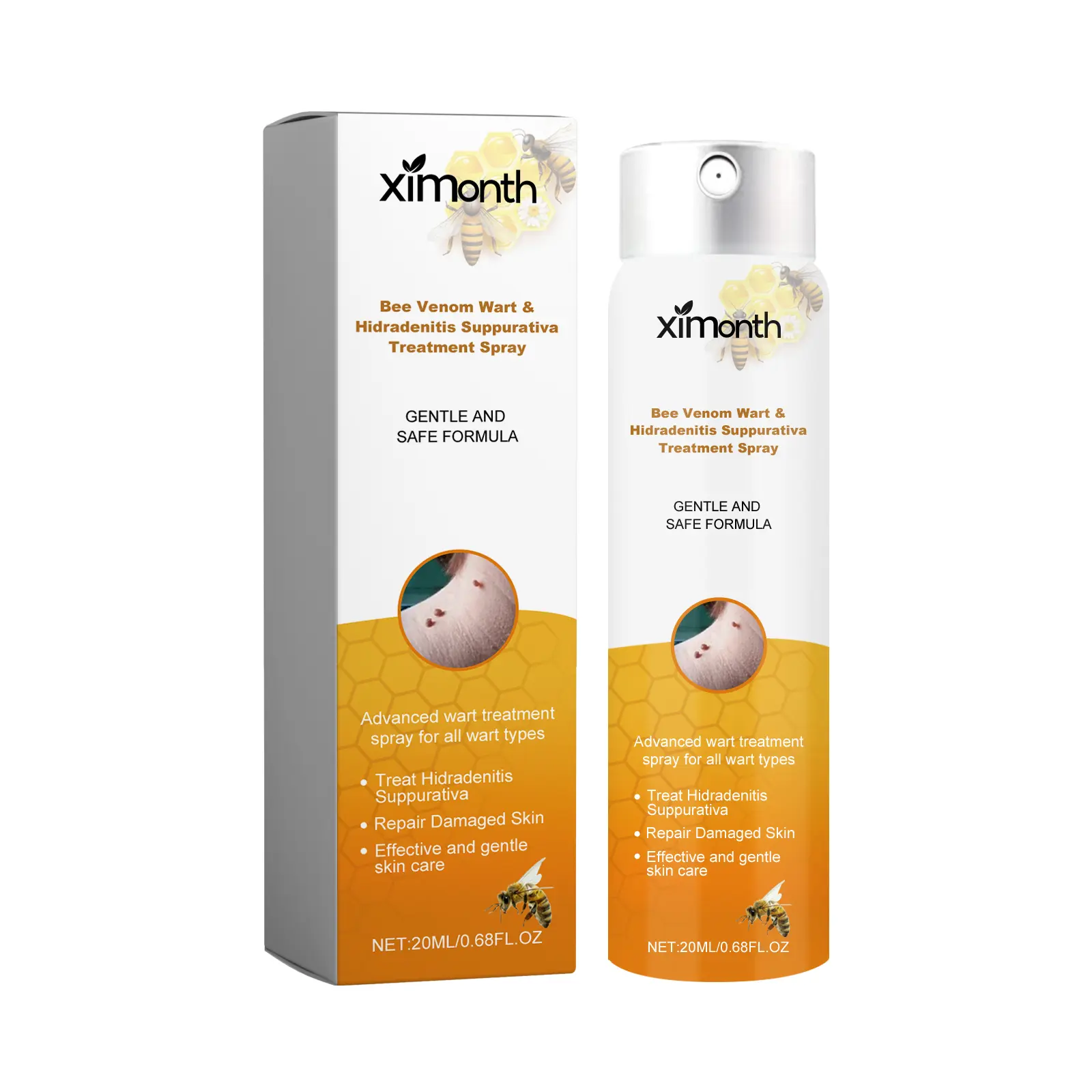Ximonth Bee Venom Clover Care Spray Skin Cleansing Repair Fade Moles Kerns Body Care Spray
