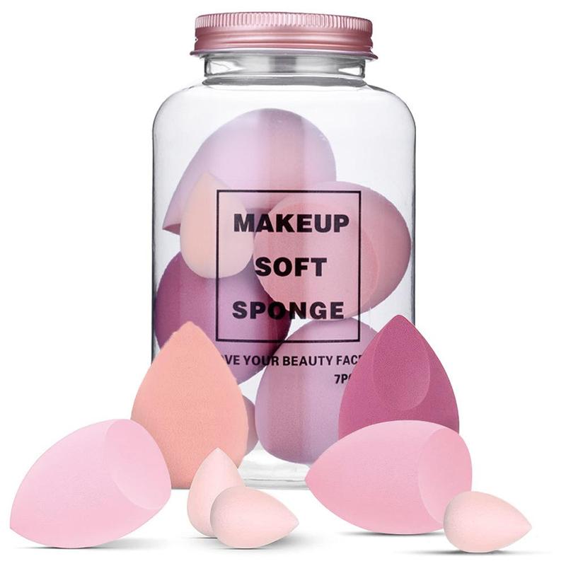 Multi-use Beauty Makeup Sponge Set, 7 Counts/set Soft Marshmallow Sponges, Portable Cosmetic Accessories for Women & Girls Gift, Skin Friendly Beauty Sponge,  Makeup Products, Birthday Box for Girl 2