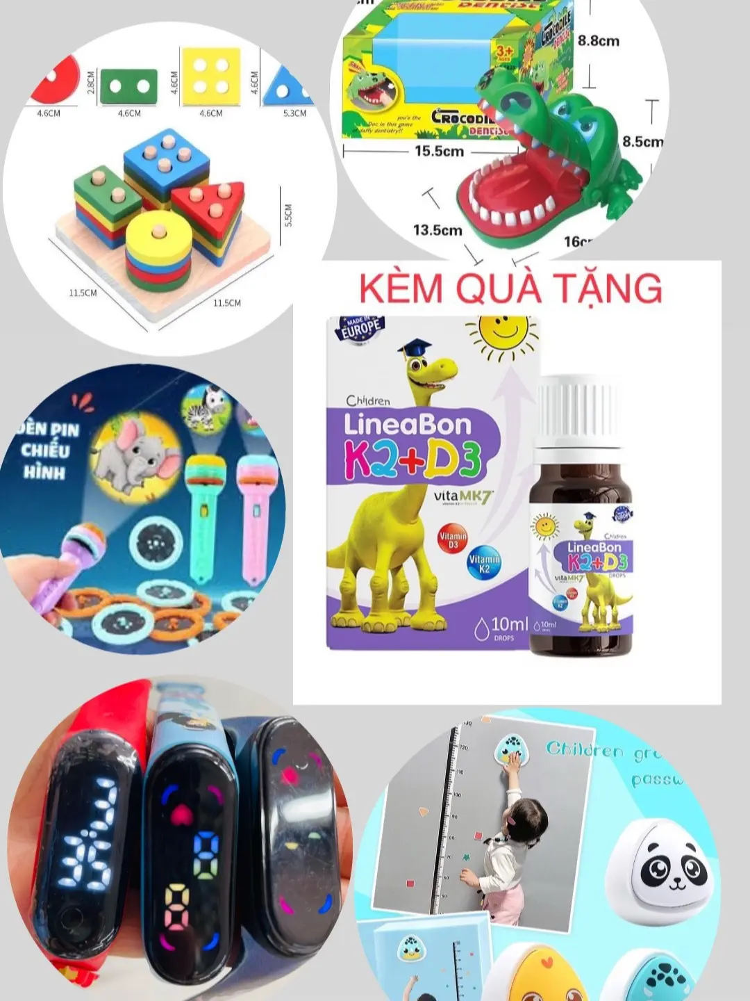 QUÀ TẶNG - Siro nhỏ giọt LineaBon D3 K2 - tăng chiều cao, chống còi xương cho bé (Chai 10ml) Men Vi Sinh Vitamin