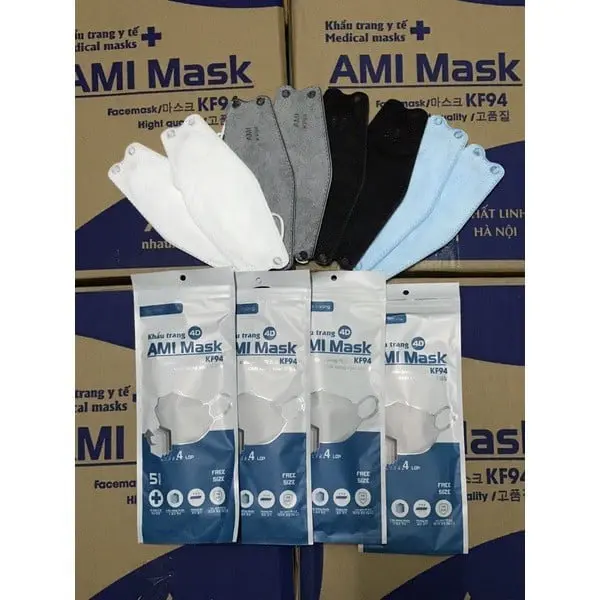 4D KF94 - Khẩu trang y tế AMI 4D KF94 - Hộp 300 cái 0