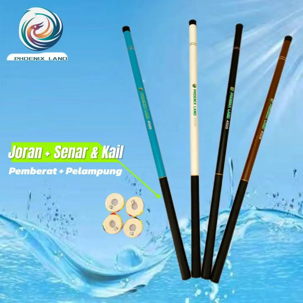 Joran Tegek Murah Fiberglass Lentur Phoenix Land Joran Ikan Untuk Pemula Free Senar Kail Pelampung Dan Pemberat