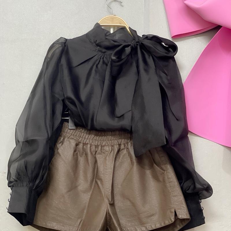 Áo sơ mi nữ , áo sơ mi voan , sơ mi nữ voan tơ    Nữ Women Jacket Top Shirt Kem Voi 3