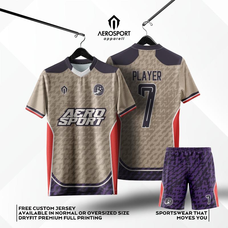 New Ethereal Jersey V-neck Aerosport Futsal Jersey Fully printed Dryfit Premium Available separately 0