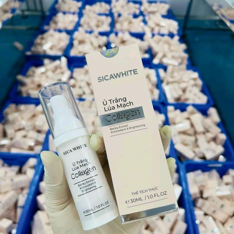 Kem Ủ Trắng Lúa Mạch Collagen 30ml Hỗ Trợ Làm Đẹp Da Chính Hãng Skincare & SICA WHITE SC Chăm Sóc Da Nam Nữ Women Dưỡng Ẩm Da