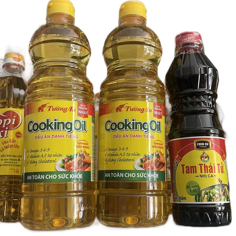2 chai dầu Tường An + 1chai nước tương Tam thái tử nhị ca 500 mL Dầu Ăn bot giac dầu ăn cooking oil dầu ăn