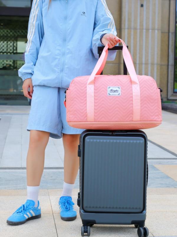 Unisex Weekend Travel Bag with Waterproof Shoe Compartment, Stylish Large Capacity Tote for Business Trips & Gym Essentials, Multi-functional Duffle Bag for Suitcases 2