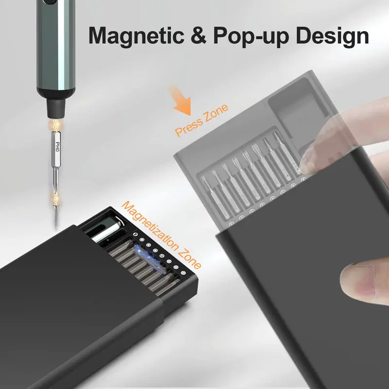 68-in-1 Electric Screwdriver Set, Cordless Magnetic & Pop-up Design Mini Electric Precision Screwdriver Set for Repairing Electronics, Tool Kit, Hardware, Tool Kit, Power Tool, Tool Box 5