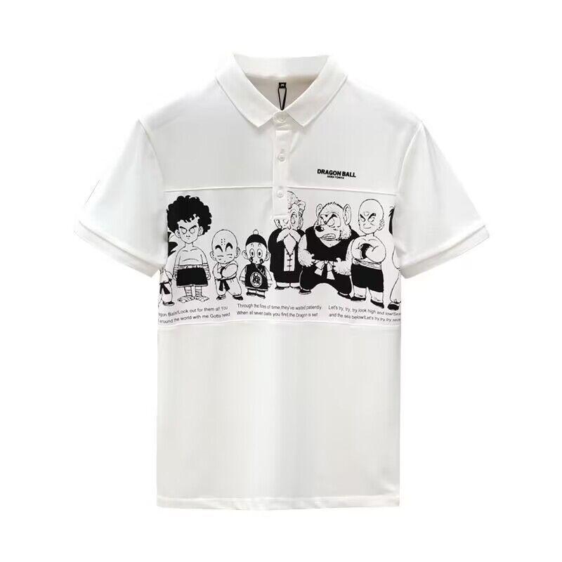 Product Introduction of 2023 Summer New Trendy, Personalized and All-Match Top Trendy Men's Polo Shirt Cartoon Printing Lapel T-shirt 9
