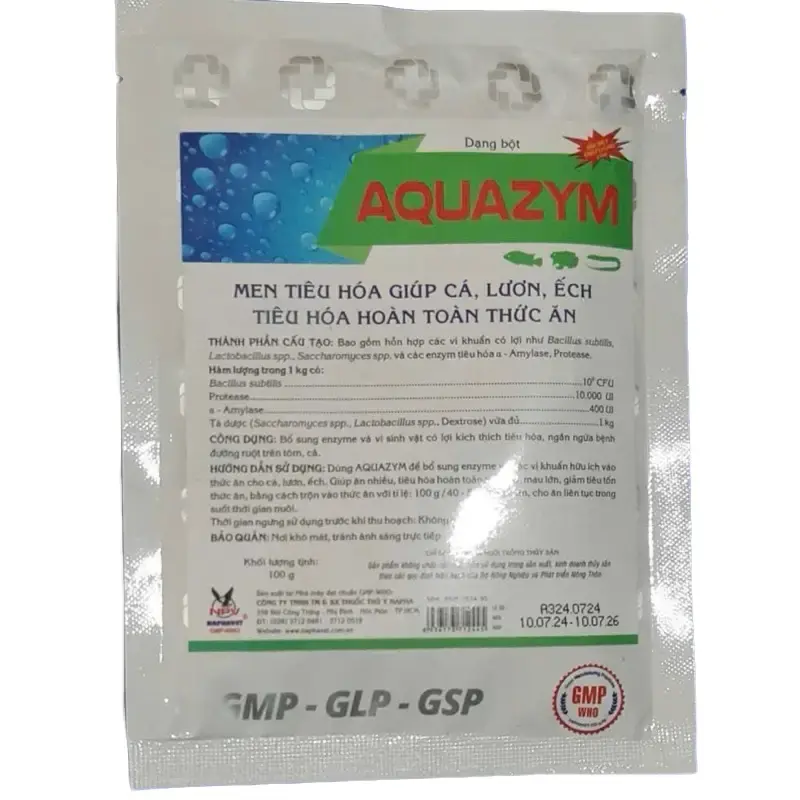 Men Tiêu Hóa AQUAZYM Cho Cá, Lươn, Ếch - Hỗ Trợ Tiêu Hóa, Ngừa Bệnh Đường Ruột