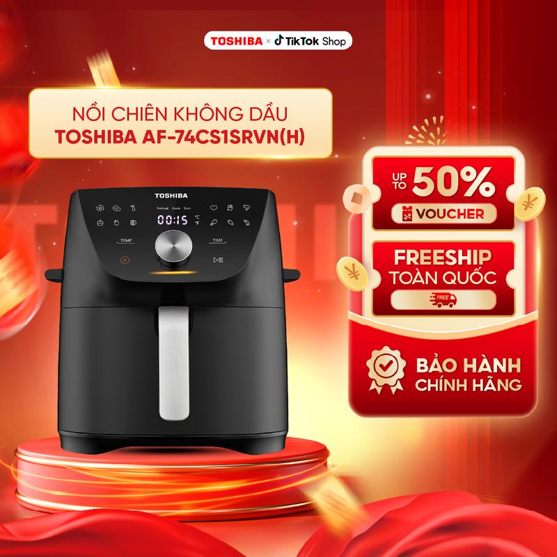 Nồi Chiên Không Dầu Toshiba AF-74CS - 7.4L, 12 Chương Trình Nấu, Điều Khiển Cảm Ứng